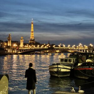 Parisian Along The Seine Glass (Portrait)